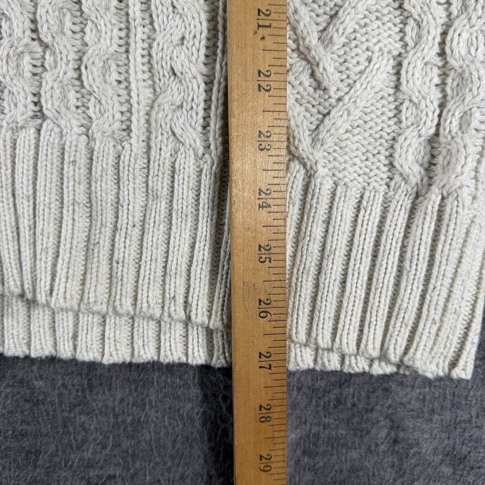American Eagle Sweater Womens L Cotton Blend Cable Knit Fisherman Minimalist - Picture 4 of 8